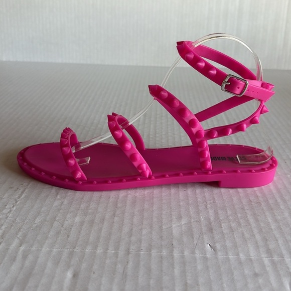 Steve Madden Fuchsia Travel Studded Jelly Sandals - Picture 5 of 14